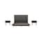 Armen Living Marquis 3 Piece Queen Size Platform Bed Frame Bedroom Set in Oak Wood with Faux Leather Headboard SETMUBDGRQN3A - alternate 1